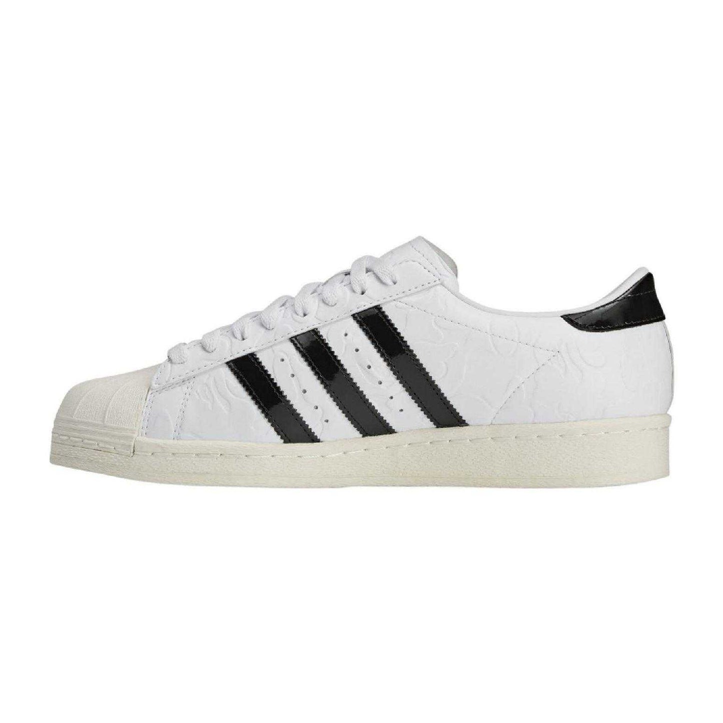White - Back - Adidas Mens SSTR Bape Leather Contrast Trainers