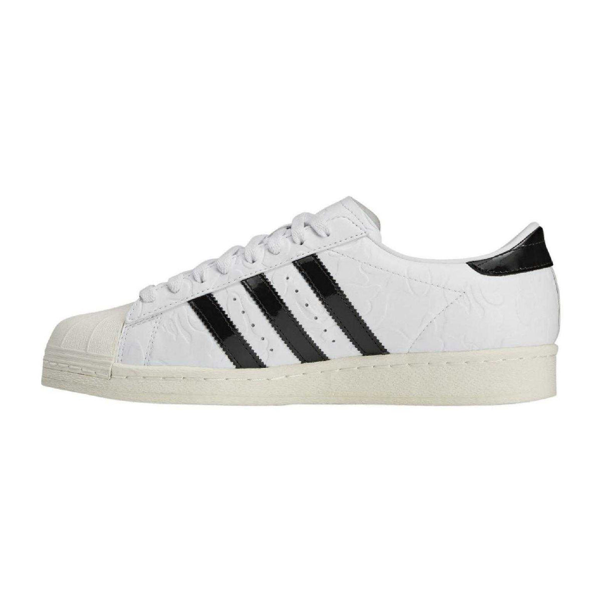 White - Back - Adidas Mens SSTR Bape Leather Contrast Trainers