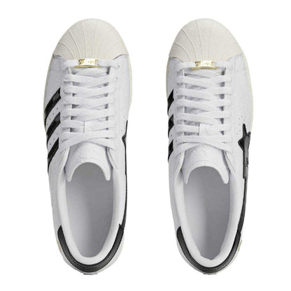 White - Side - Adidas Mens SSTR Bape Leather Contrast Trainers