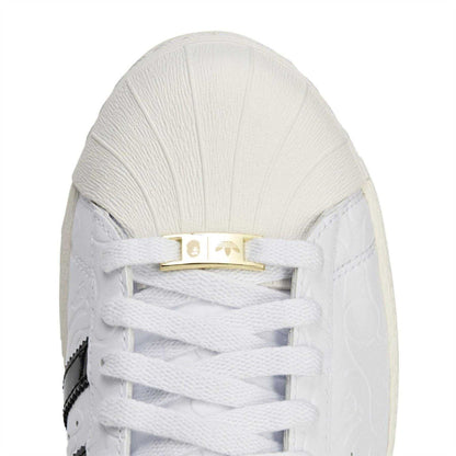 White - Pack Shot - Adidas Mens SSTR Bape Leather Contrast Trainers