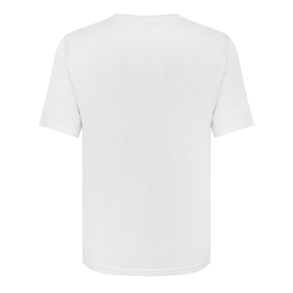 White - Back - Pal Zileri Mens Crew Neck Short-Sleeved T-Shirt