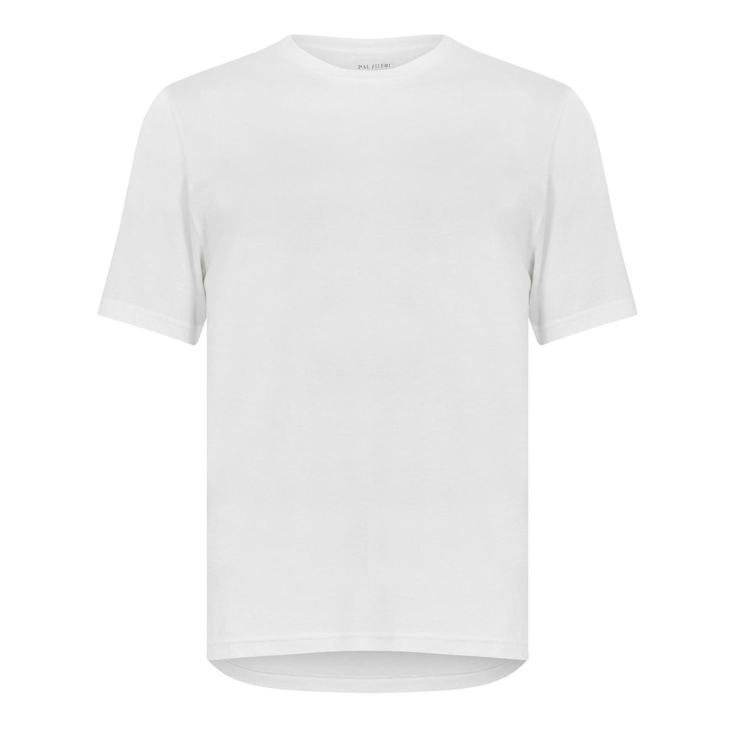 White - Front - Pal Zileri Mens Crew Neck Short-Sleeved T-Shirt