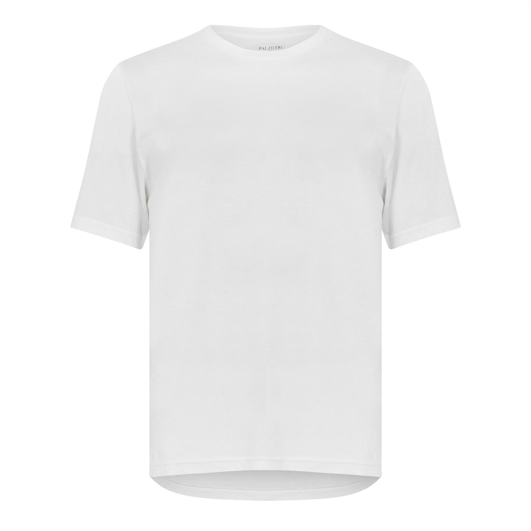 White - Front - Pal Zileri Mens Crew Neck Short-Sleeved T-Shirt