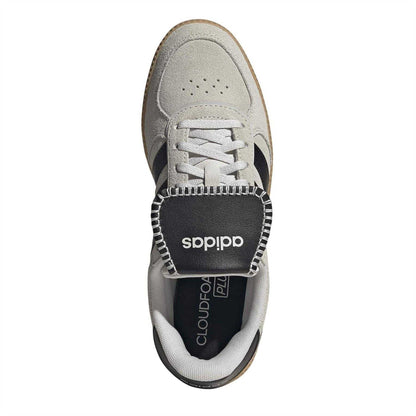 Grey-White-Gum - Lifestyle - Adidas Womens-Ladies 3 Stripes Suede Trainers