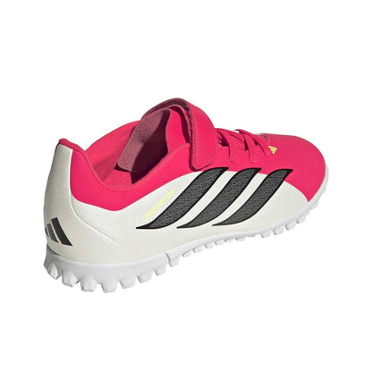 Lucid Red-Core Black - Back - Adidas Childrens-Kids Predator Club Astro Turf Trainers