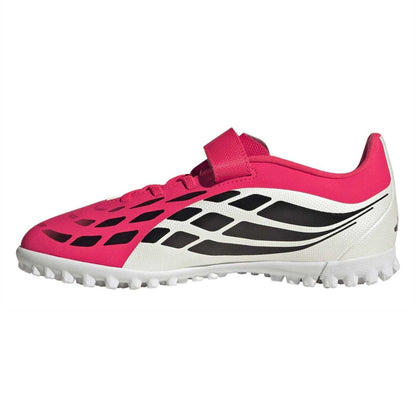 Lucid Red-Core Black - Side - Adidas Childrens-Kids Predator Club Astro Turf Trainers