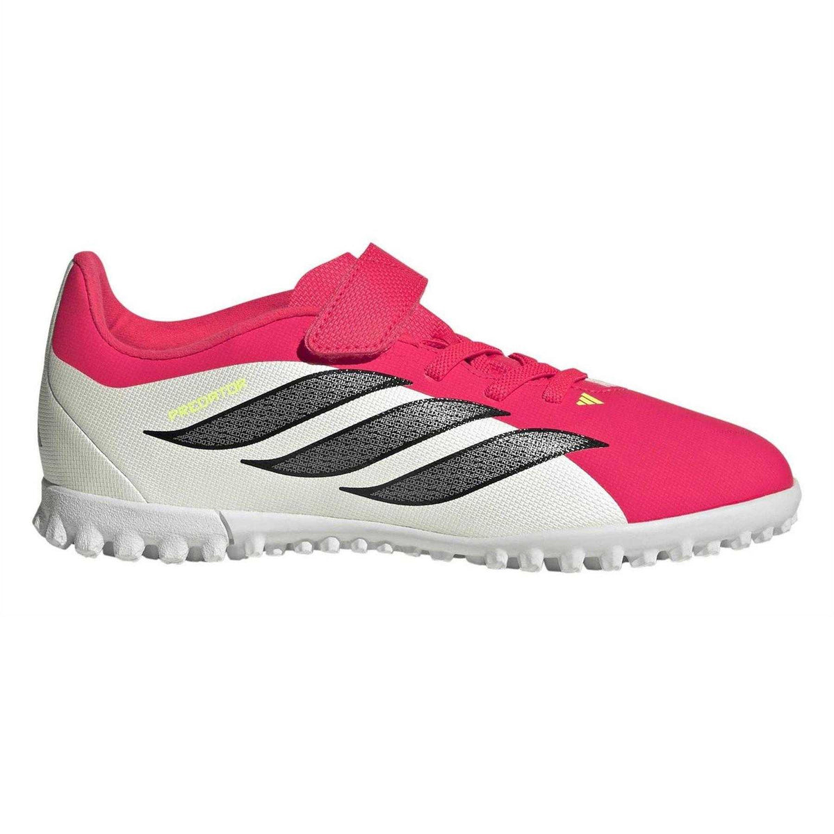 Lucid Red-Core Black - Front - Adidas Childrens-Kids Predator Club Astro Turf Trainers