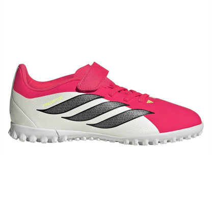 Lucid Red-Core Black - Front - Adidas Childrens-Kids Predator Club Astro Turf Trainers