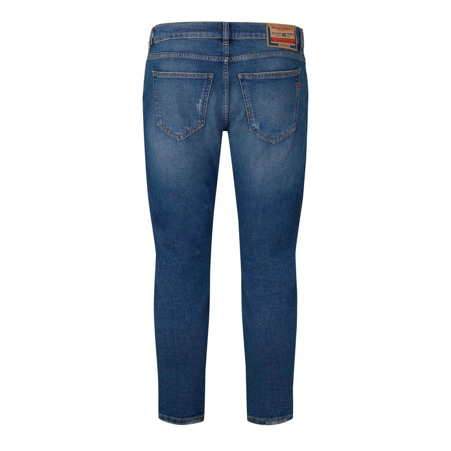 Blue Denim - Back - Diesel Mens 2019 D-Strukt Denim Distressed Slim Jeans