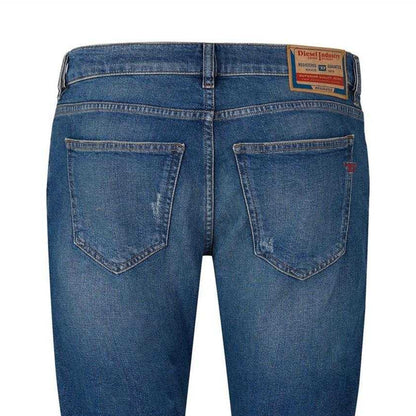 Blue Denim - Lifestyle - Diesel Mens 2019 D-Strukt Denim Distressed Slim Jeans