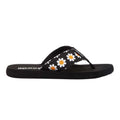 Black - Side - Rocket Dog Womens-Ladies Adios Daisy Flip Flops
