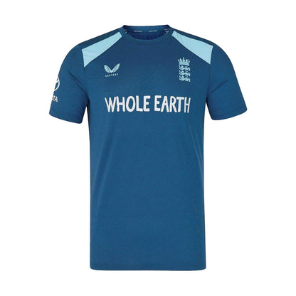 Ensign Blue - Front - Castore Mens 26-27 England Cricket Performance Training T-Shirt