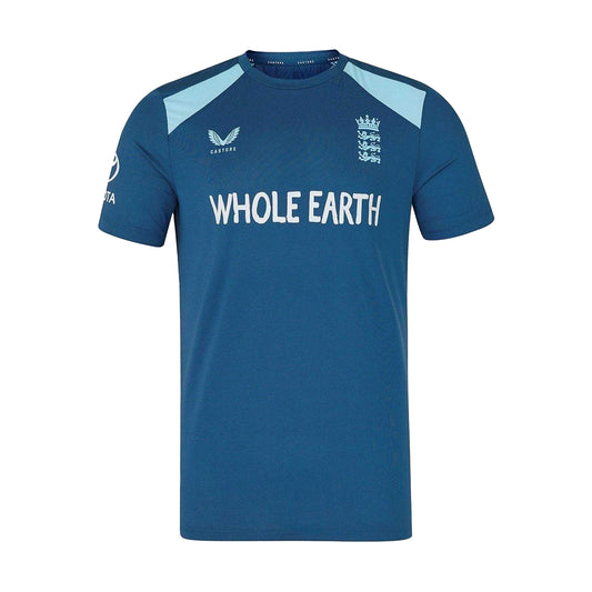 Ensign Blue - Front - Castore Mens 26-27 England Cricket Performance Training T-Shirt