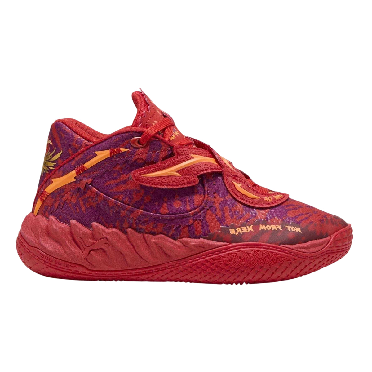 Red - Front - Puma Childrens-Kids Mb.05 Crowd Trainers
