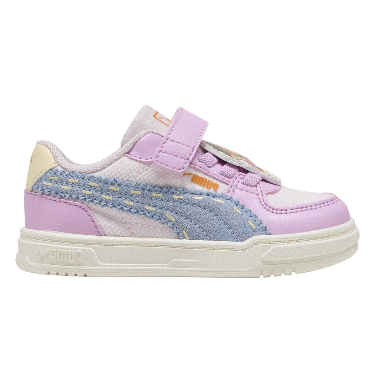 Mauve-Blue-Pink - Front - Puma Childrens-Kids Caven III Dora The Explorer Trainers