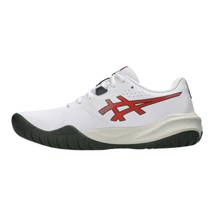 White-Red - Side - Asics Mens Challenger 15 Tennis Shoes