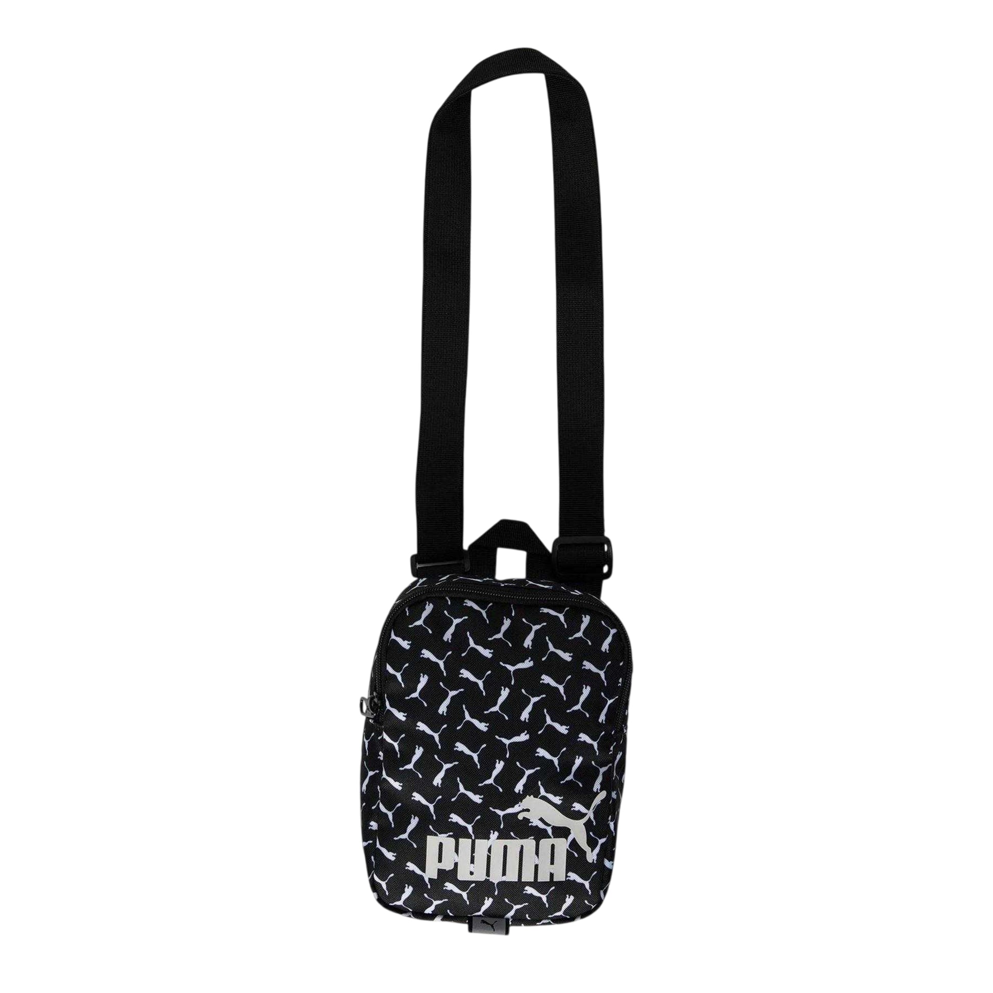 Black - Front - Puma Phase All-Over Print Portable Crossbody Bag