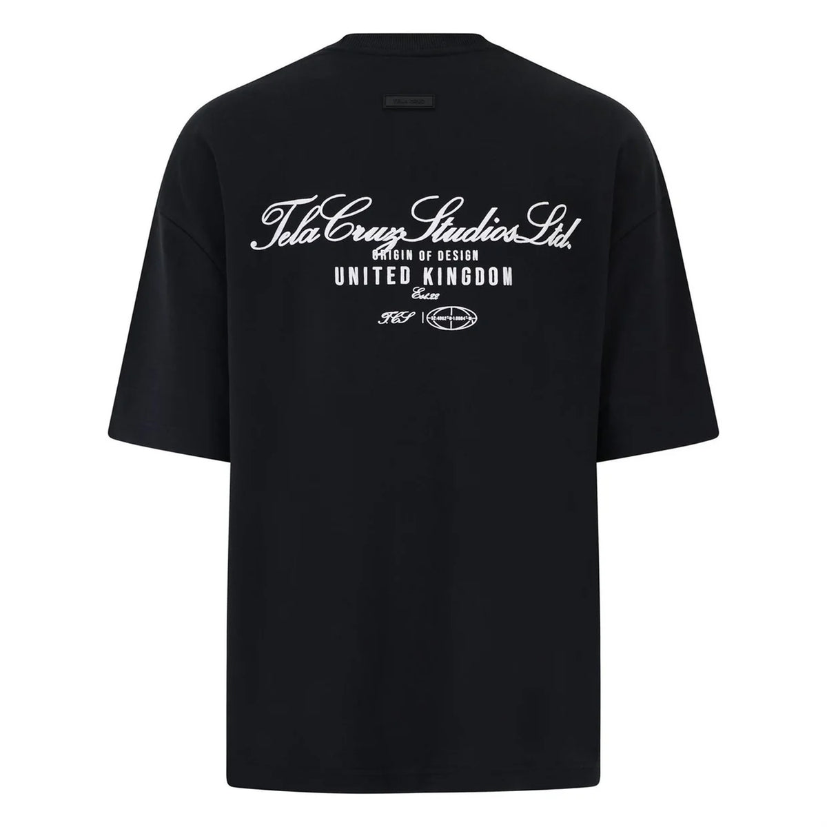 Black - Back - Tela Cruz Mens Oversized T-Shirt
