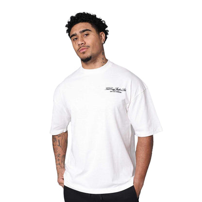 White - Front - Tela Cruz Mens Oversized T-Shirt