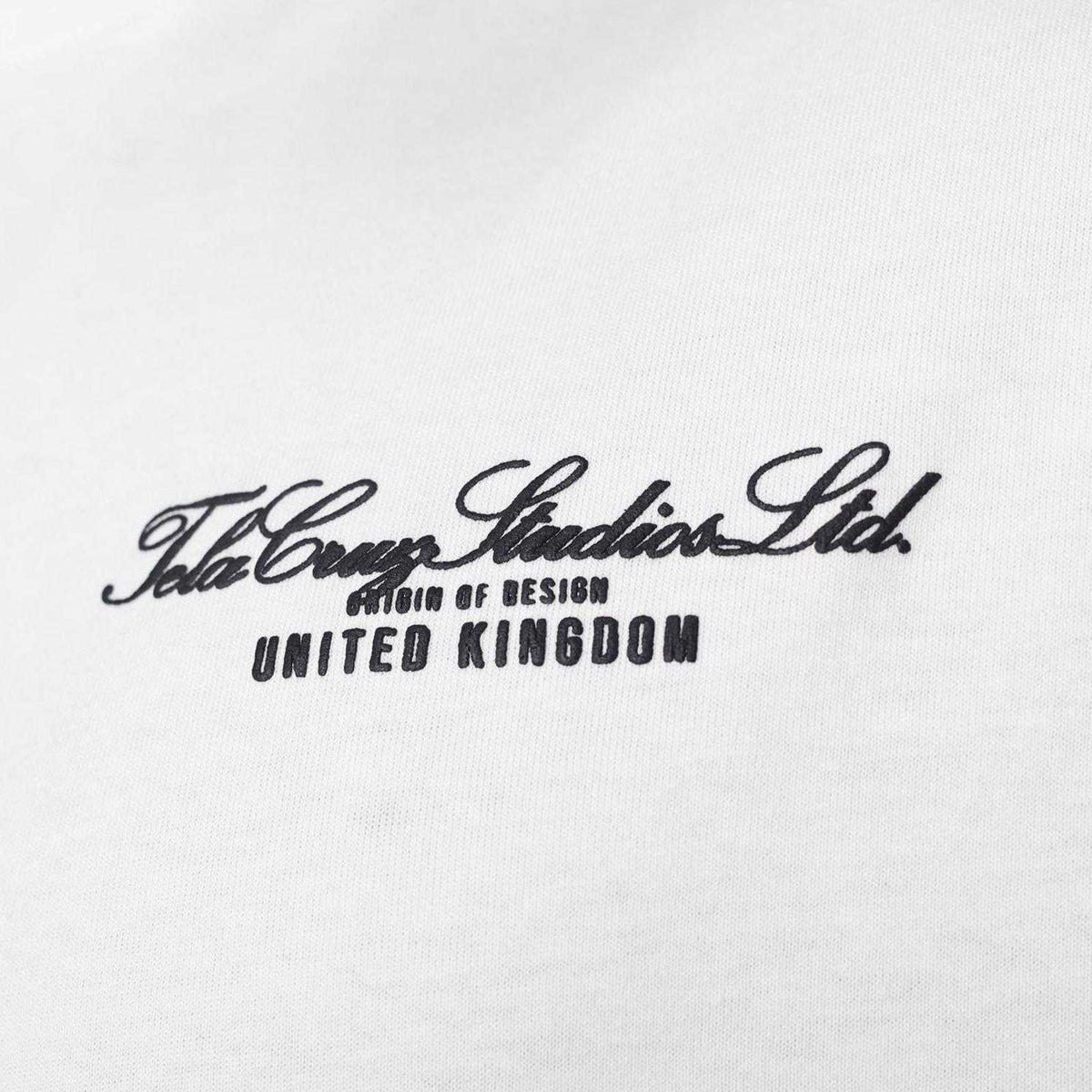 White - Side - Tela Cruz Mens Oversized T-Shirt