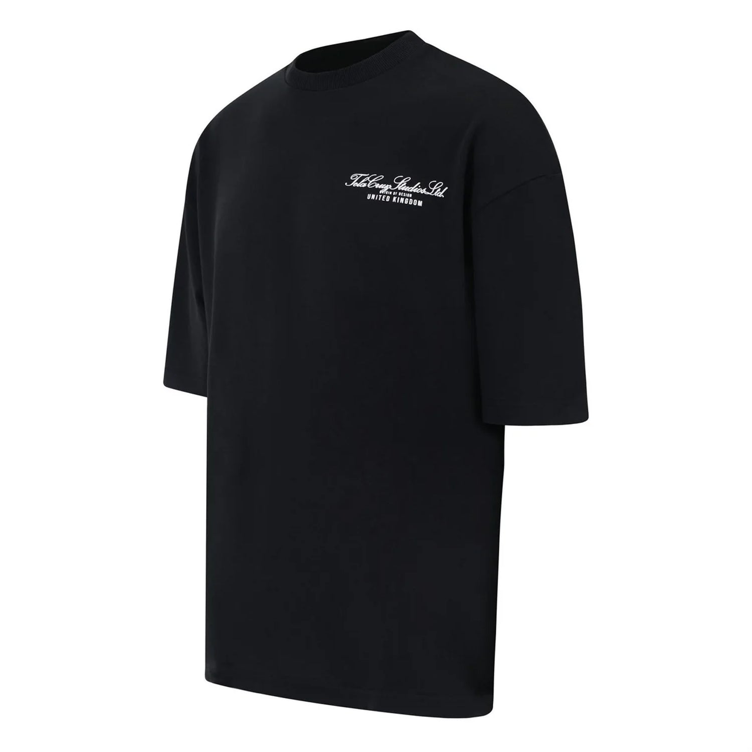 Black - Front - Tela Cruz Mens Oversized T-Shirt