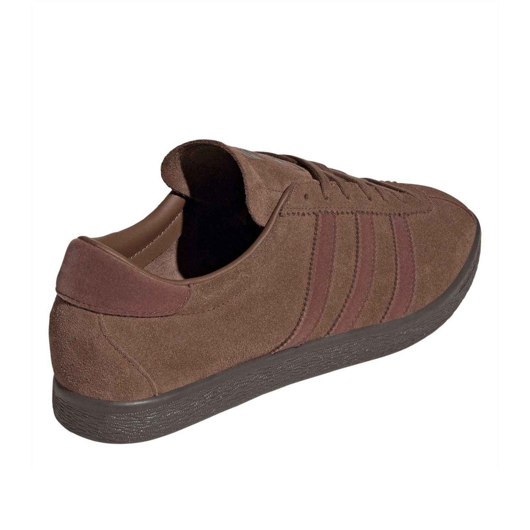Brown - Back - Adidas Mens Originals 3 Stripes Suede Flat Trainers