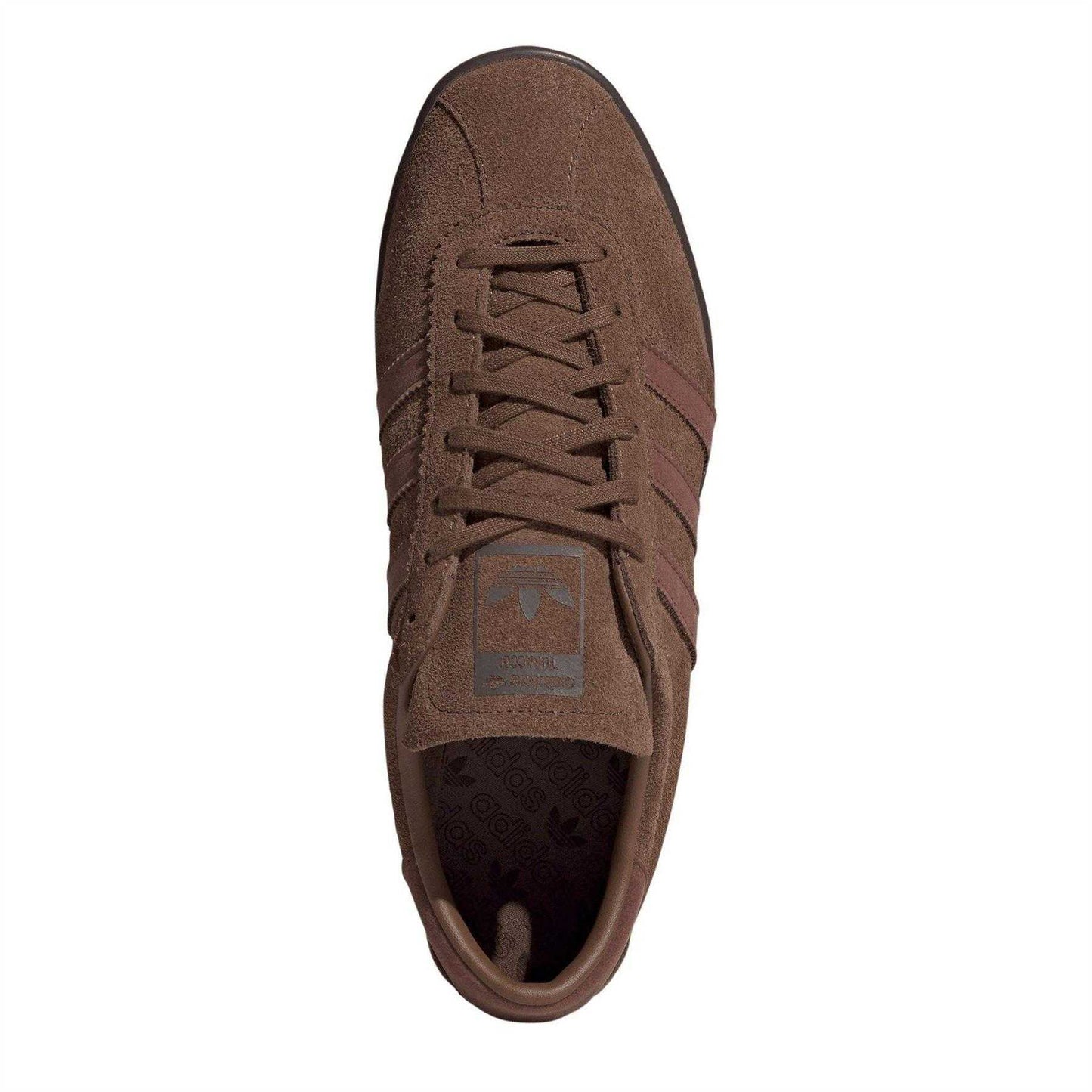 Brown - Lifestyle - Adidas Mens Originals 3 Stripes Suede Flat Trainers