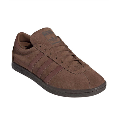 Brown - Pack Shot - Adidas Mens Originals 3 Stripes Suede Flat Trainers