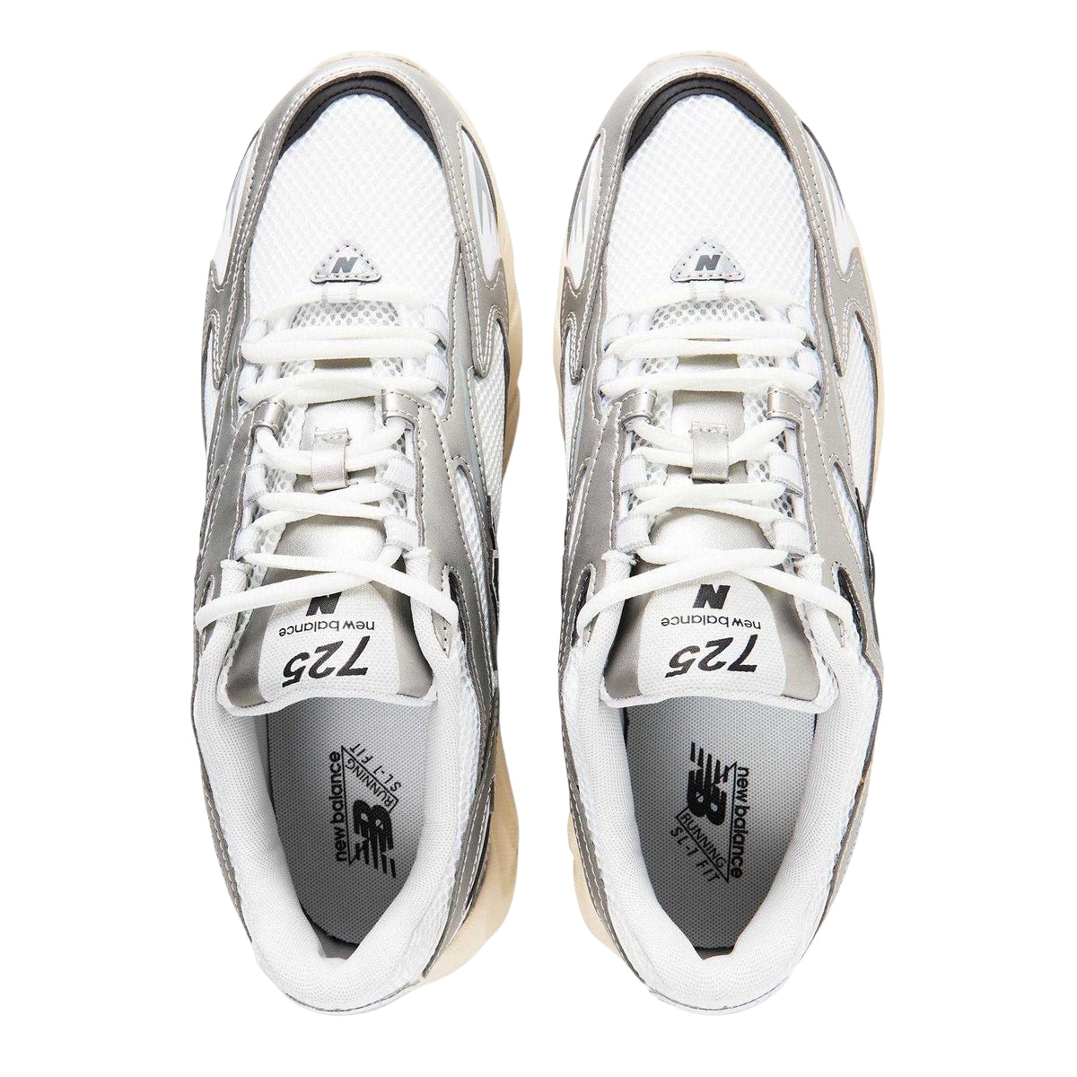 White-Silver - Side - New Balance Mens 725 Trainers