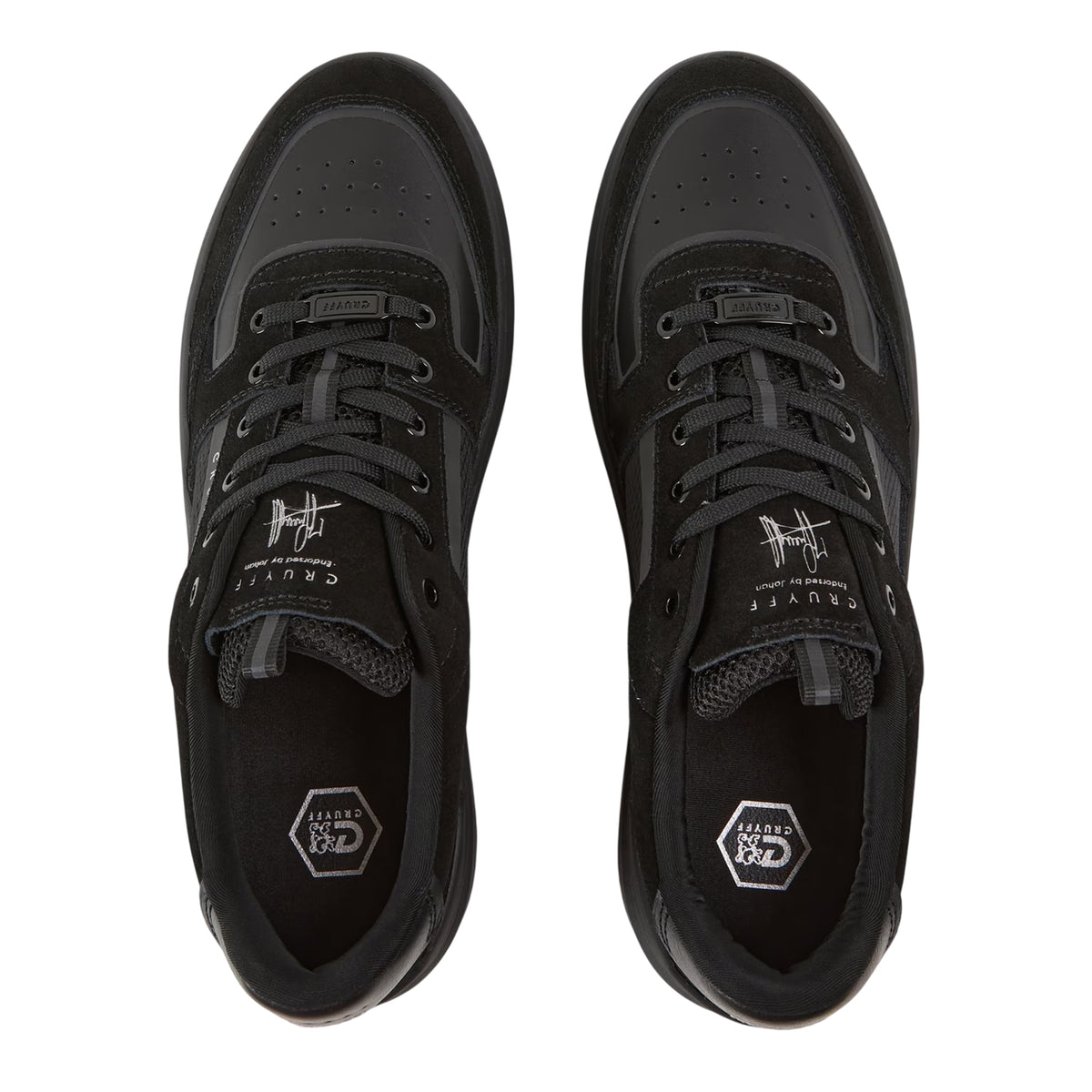 Black - Side - Cruyff Mens Endorsed Leather Trainers