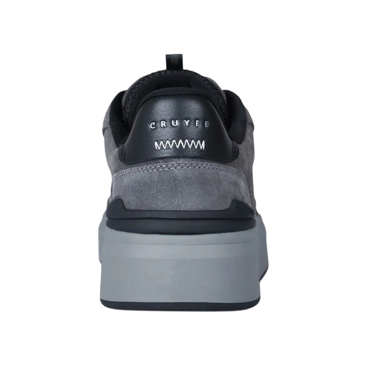 Dark Grey - Back - Cruyff Mens Endorsed Leather Trainers