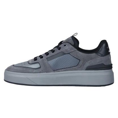 Dark Grey - Side - Cruyff Mens Endorsed Leather Trainers