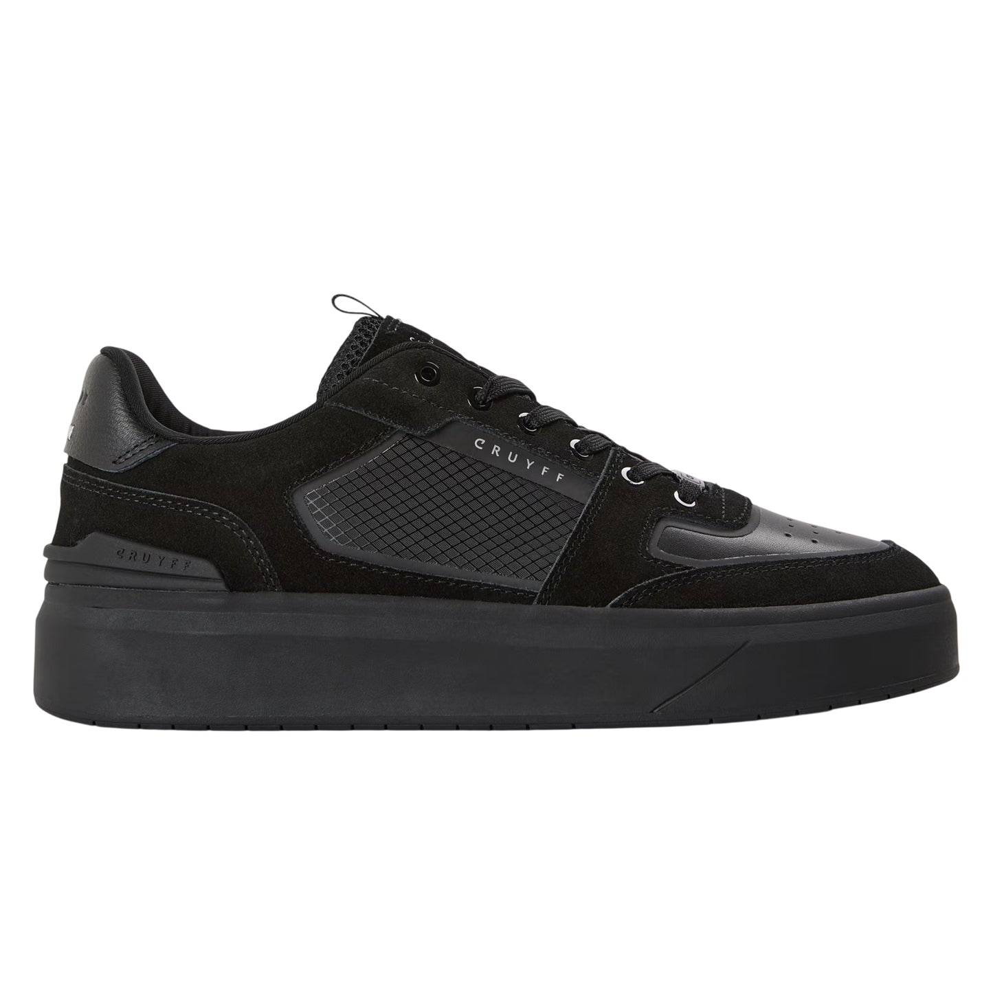 Black - Front - Cruyff Mens Endorsed Leather Trainers