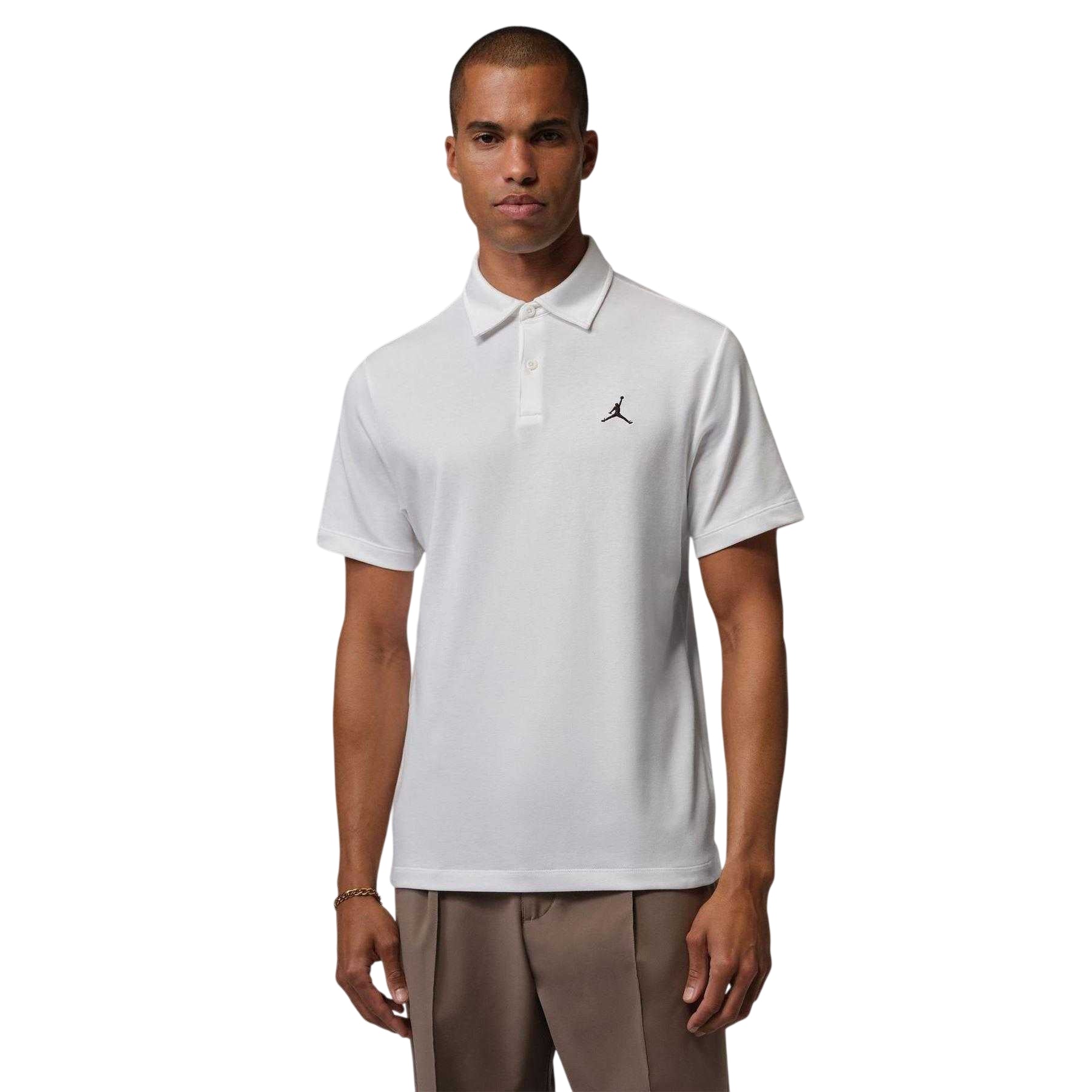 White-Black - Front - Nike Mens Air Jordan Polo Shirt