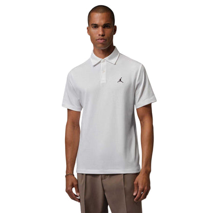 White-Black - Front - Nike Mens Air Jordan Polo Shirt