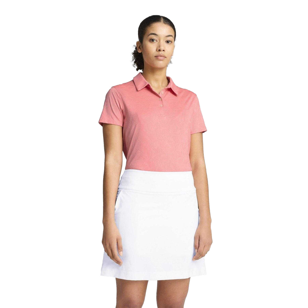Peach - Side - Puma Womens-Ladies Mattr Lianas Tailored Polo Shirt