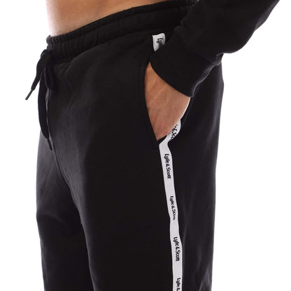 Black - Side - Lyle & Scott Mens Taped Shorts