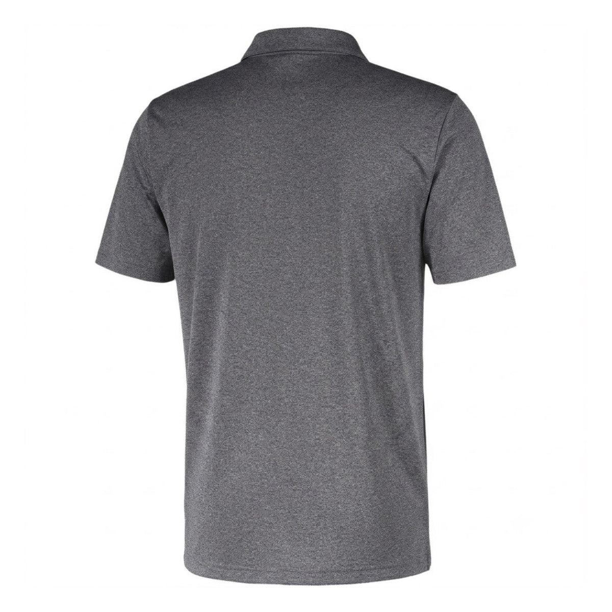 Black - Back - Puma Mens Heathered Performance Polo Shirt