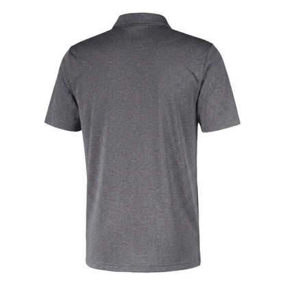 Black - Back - Puma Mens Heathered Performance Polo Shirt