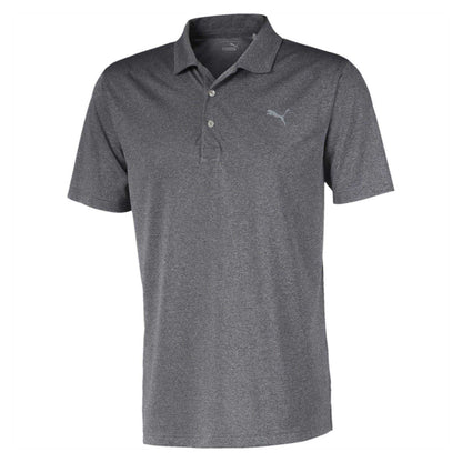 Black - Front - Puma Mens Heathered Performance Polo Shirt