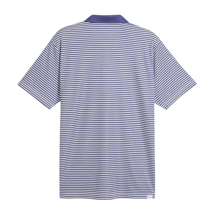 Blue-Navy - Back - Puma Mens Pure 2.0 Striped Performance Polo Shirt