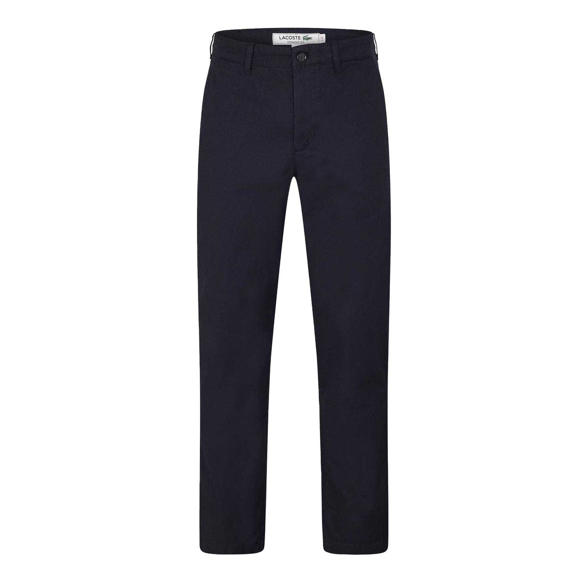 Abyss Blue - Front - Lacoste Mens Straight Leg Regular Chinos