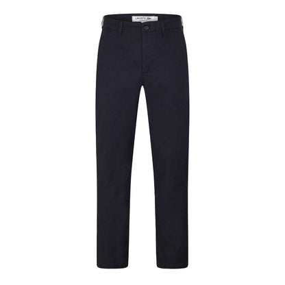 Abyss Blue - Front - Lacoste Mens Straight Leg Regular Chinos