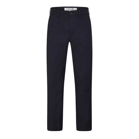 Abyss Blue - Front - Lacoste Mens Straight Leg Regular Chinos