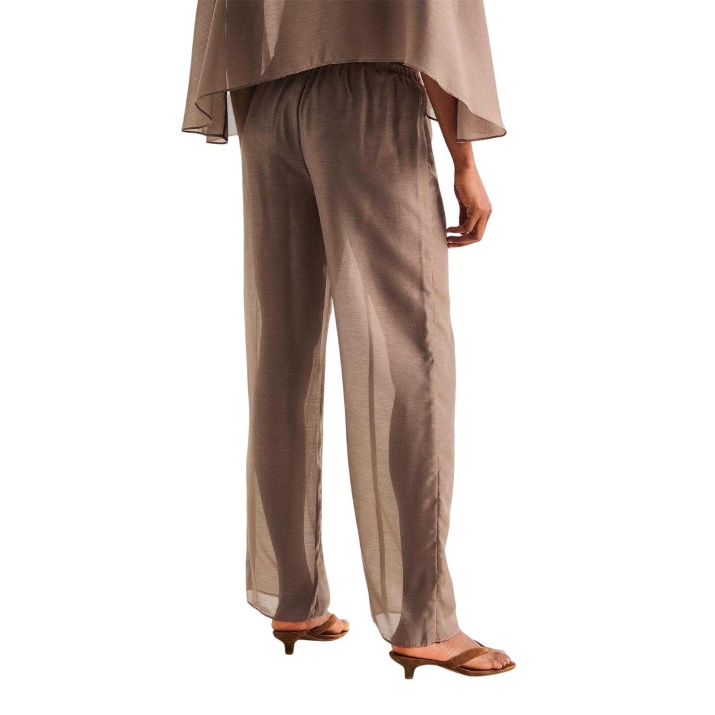 Brown - Pack Shot - 4th And Reckless Womens-Ladies Shar Wide Leg Trousers