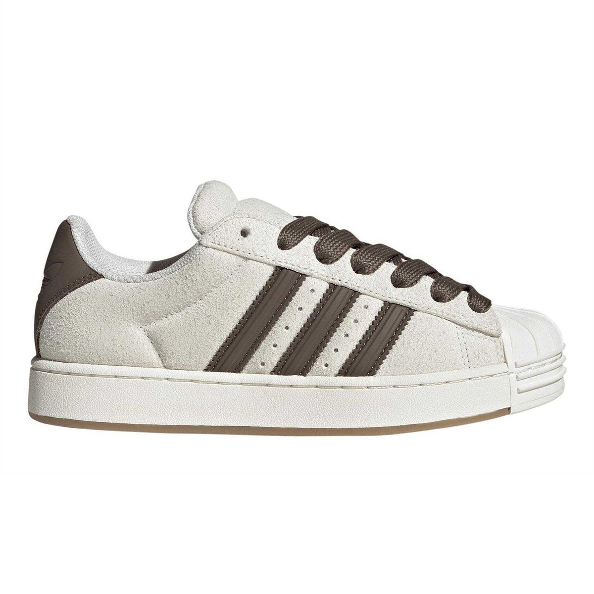 White - Front - Adidas Womens-Ladies Superstar Suede Trainers