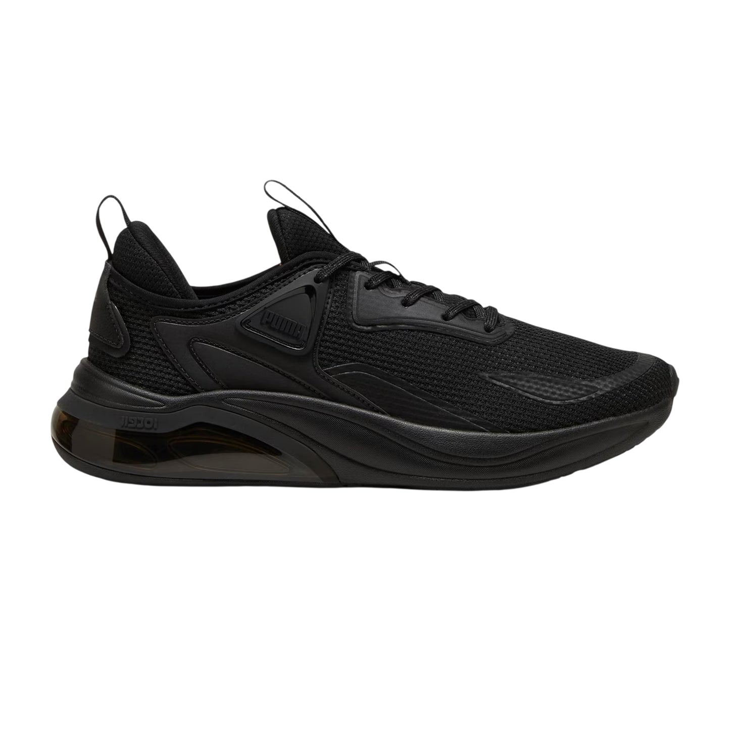 Triple Black - Front - Puma Childrens-Kids Thrill Leather Trainers