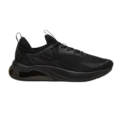Triple Black - Front - Puma Childrens-Kids Thrill Leather Trainers