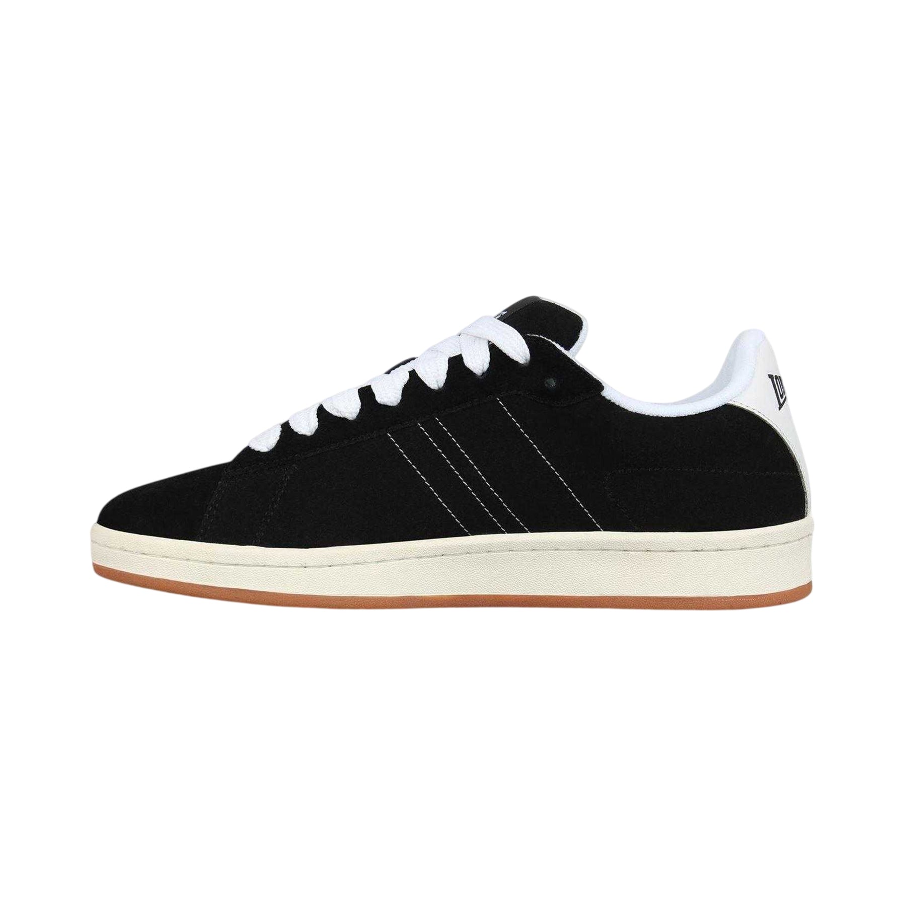 Black-White - Back - Lonsdale Mens Kensal Leather Trainers