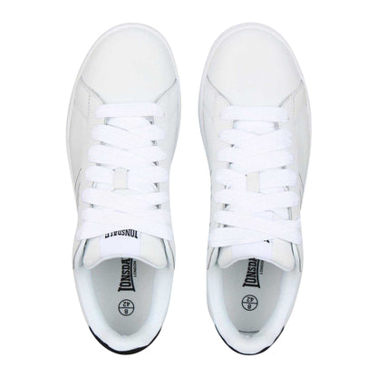 White - Side - Lonsdale Mens Kensal Leather Trainers